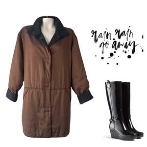 MYCRA PAC NOW BRONZE BLACK REVERSIBLE RAINCOAT RAIN COAT MP SZ 2 = US SZ M / L